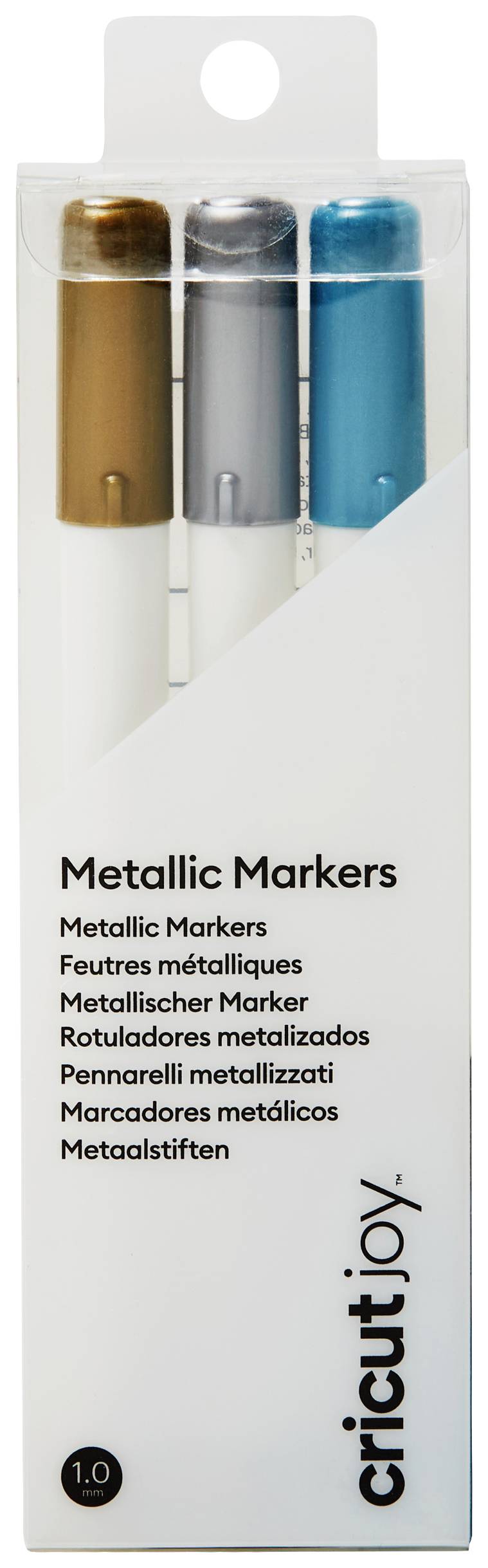 Image of Cricut Joy Medium Point Markers Pen set Gold, Silver, Blue