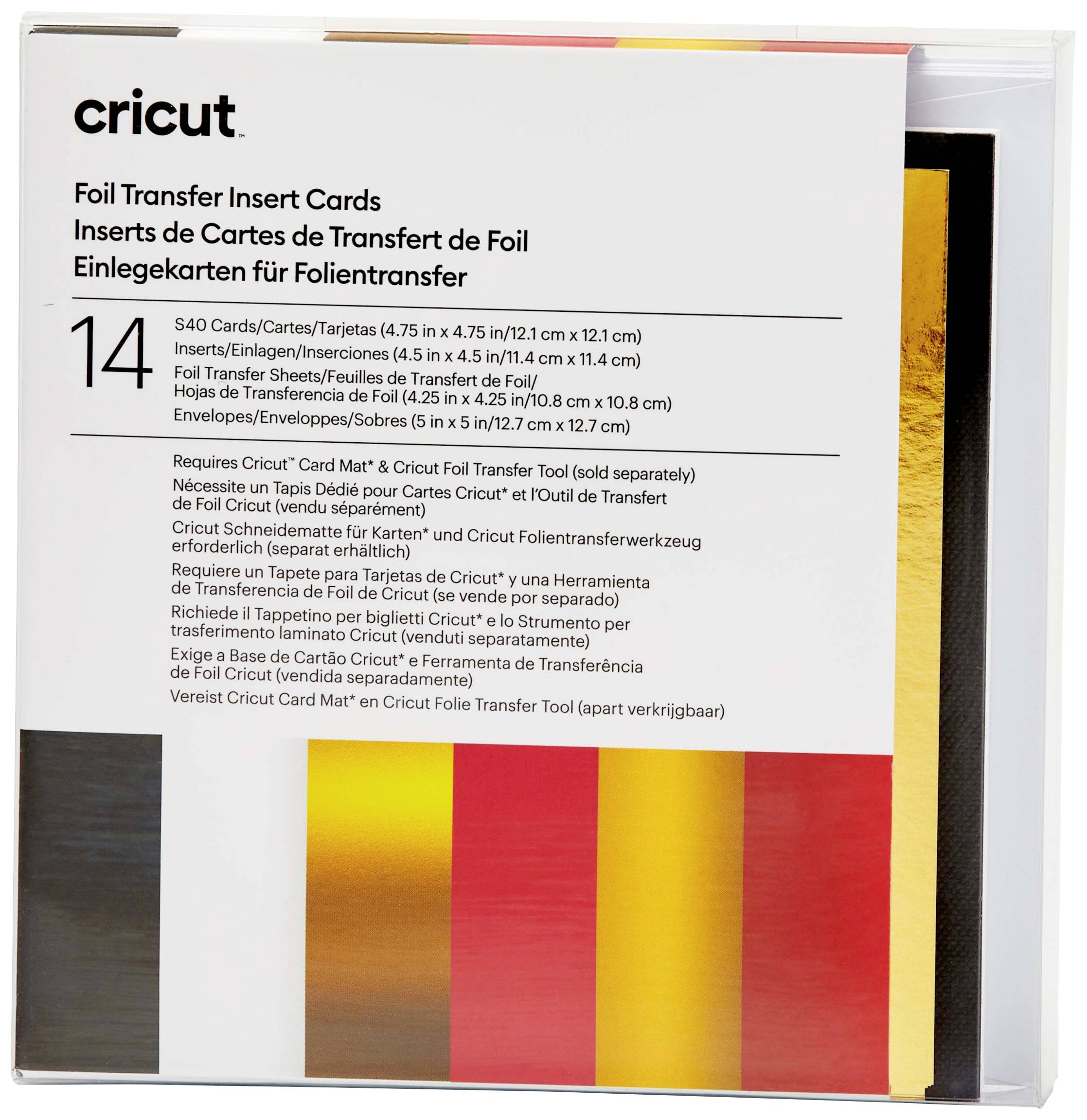 Image of Cricut Insert Cards FOIL Royal Flush S40 Card set White, Black, Red