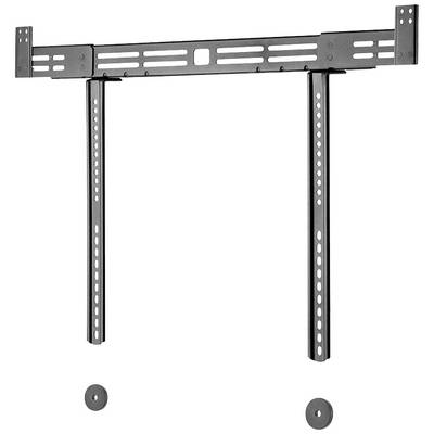 A black TV wall mount with two vertical and one horizontal element. It is suitable for mounting a flat-screen television.