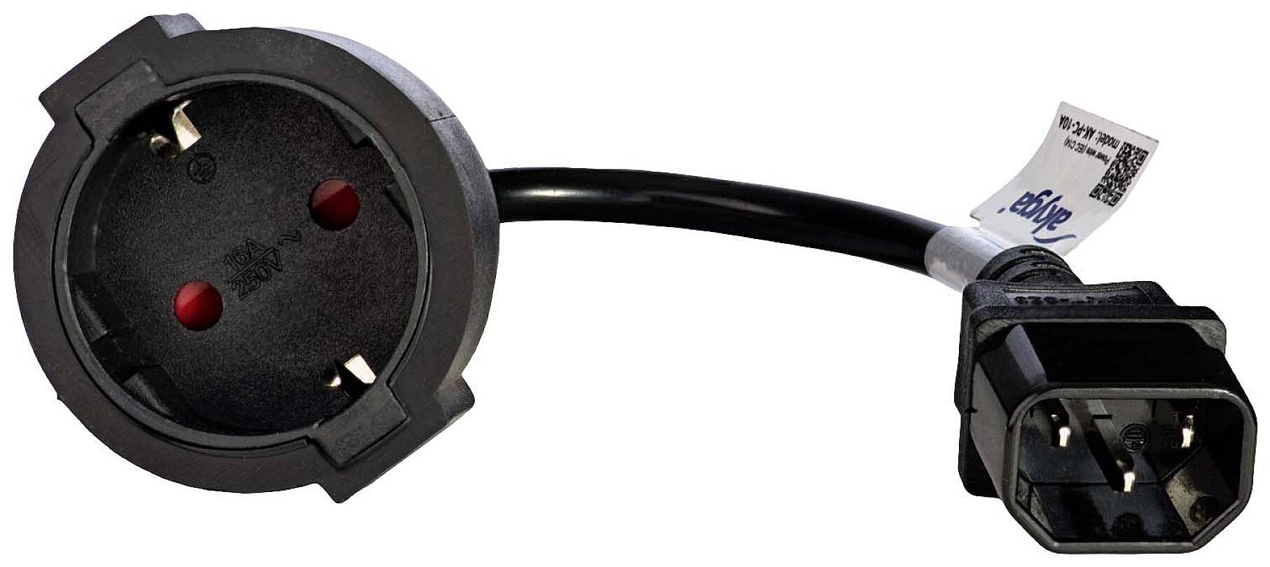 Akyga Current Cable [1x IEC C14 plug - 1x PG socket] 0.15 m Black