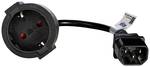 Extension current cable CEE 7/4 / C14 15cm AK-PC-10A