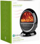 NEDIS HTFA21BK ceramic fan heater with realistic flame effect