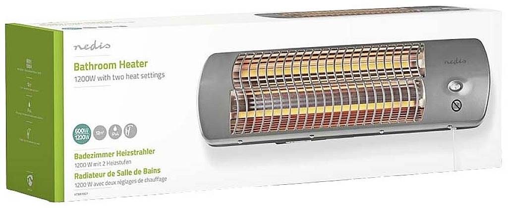 Nedis HTBA10GY Temperature booster 1200 W 12 m² Grey | Conrad.com