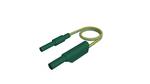 Safety adapter measuring lead TIMES S WS-B 200/2.5 (4 mm plug / 4 mm socket), 200 cm, yellow/green