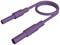 A purple cable in a loop configuration with two identical plugs at each end.