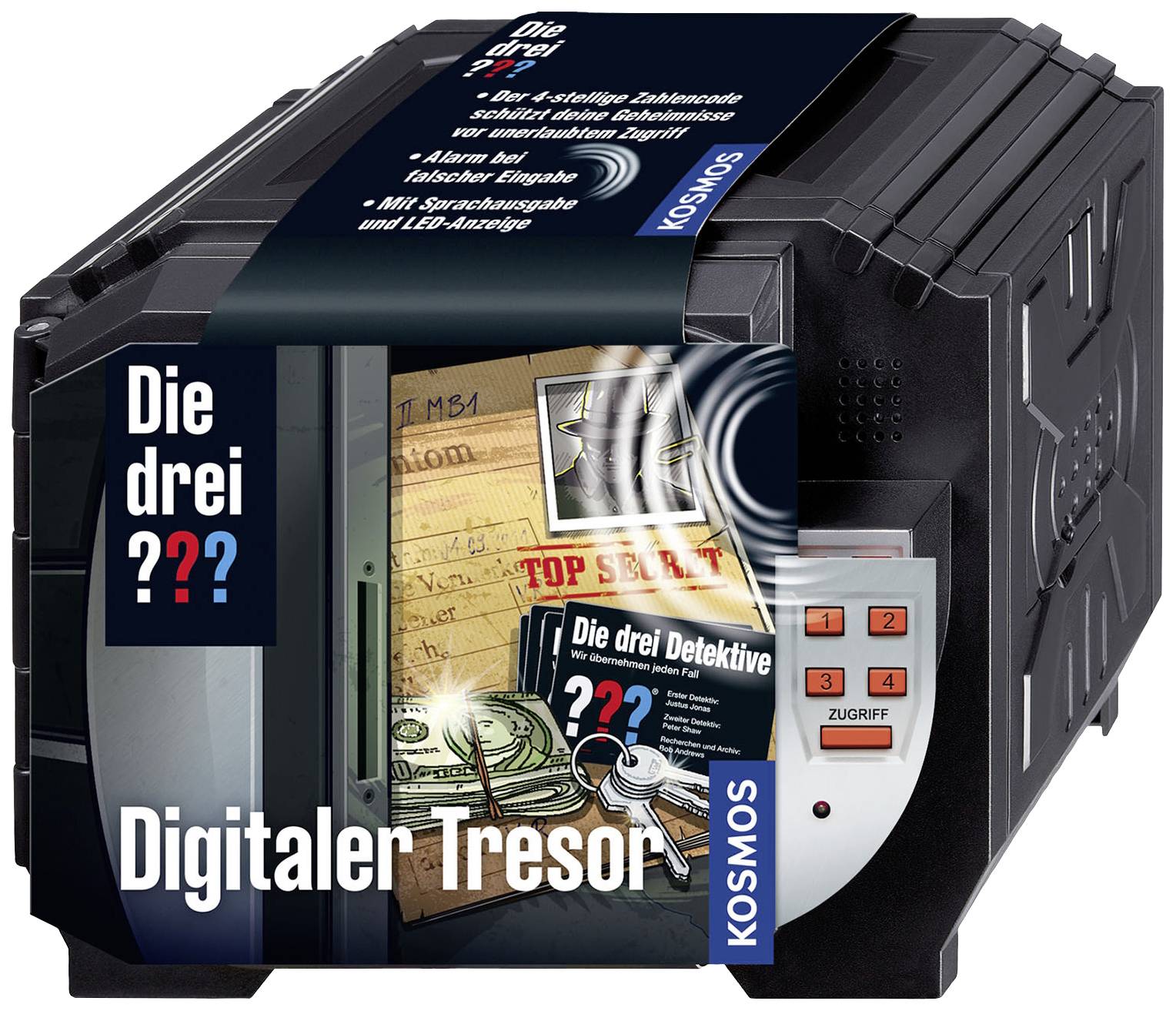 Image of Kosmos 630607 Die drei ??? Digitaler Tresor The Three Investigators Science kit (box) 6 years and over