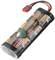 A long, cylindrical battery pack with multiple cells, red plug and black cable, marked with '3800 Energy NiMH'.