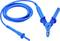 'Blue crocodile cable with insulated clip and test probe, suitable for electrical tests and measurements.'