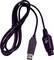 'USB cable to XLR adapter, black cable, suitable for audio connections between computers and microphones, approximately 1.5 metres long.'