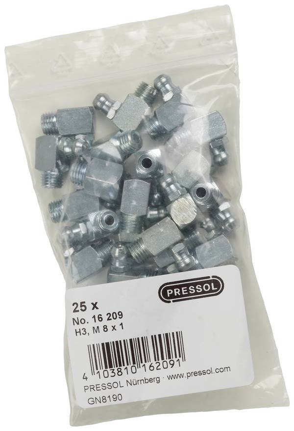Pressol Tapered lubricating nipple H3-90°, M 8 x 1-VZ-VK 25 pc(s)