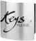 Metal key cabinet with the inscription 'Keys Please' in black.