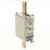 Bussmann NH Fuse 10A, rectangular with two copper contacts, suitable for 500V and 120kA, symbolising electrical protection.