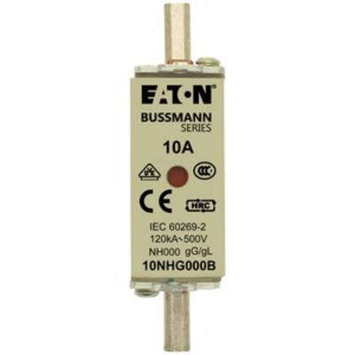Eaton Bussmann fuse, 10 A, 500 V, NH000 size, with CE marking and IEC 60269-2 standard.