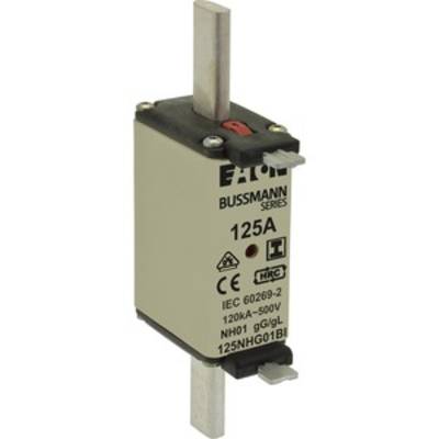 An Eaton Bussmann Series cylindrical NH fuse link, 125A, suitable for 120kA-500V in accordance with IEC 60269-2.