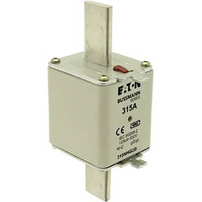 Performance protection for the Eaton Bussmann series with the marking '315A', CE certification, and voltage specifications 120kA, 690V.