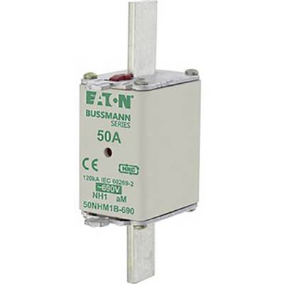 Eaton Bussmann Series Fuse, 50 Ampere, 690 Volt, NH1 Model.