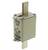 Electrical fuse insert with metal contacts, marked as 80A. Includes markings and safety certificates.