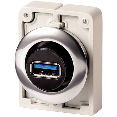 Mounted socket, with firmly attached plug USB 3.0, type A, metal front ring Socket, built-in M30C-FUSB  Y7-187082 Eaton 