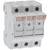 A three-pole Eaton Bussmann fuse switch, rated for 690V alternating current. It is used to protect electrical circuits.