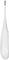A battery-operated electric toothbrush head in white with a narrow, long neck and a rounded tip.