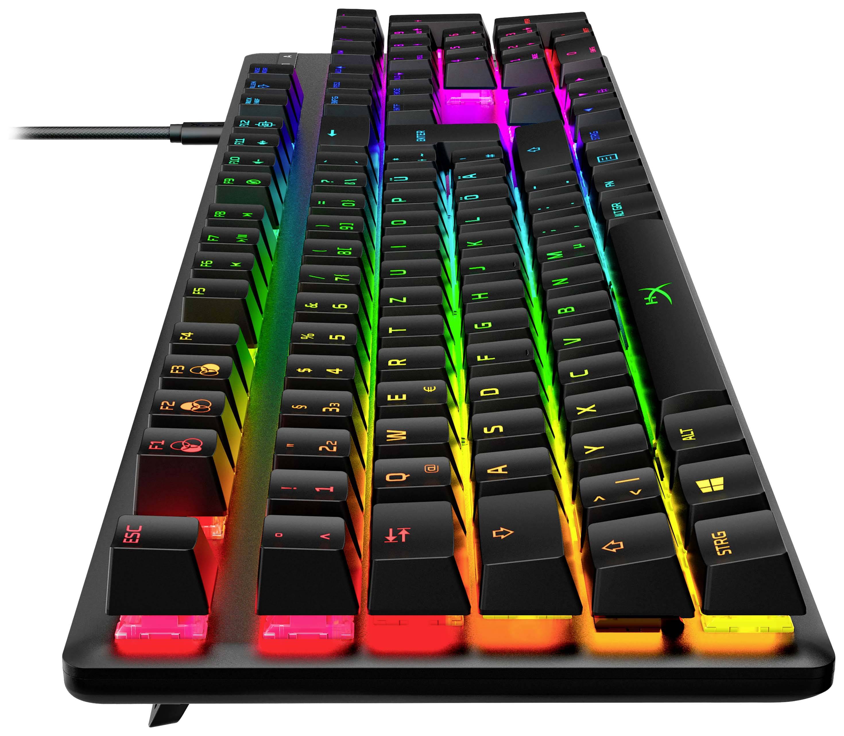 HyperX Alloy Origins Mechanical Corded Gaming keyboard German, QWERTZ Black Detachable cable, Backlit, Switch: red