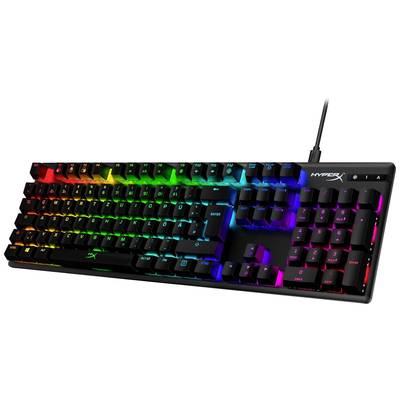 HyperX Alloy Origins Mechanical Corded Gaming keyboard German, QWERTZ Black Detachable cable, Backlit, Switch: red