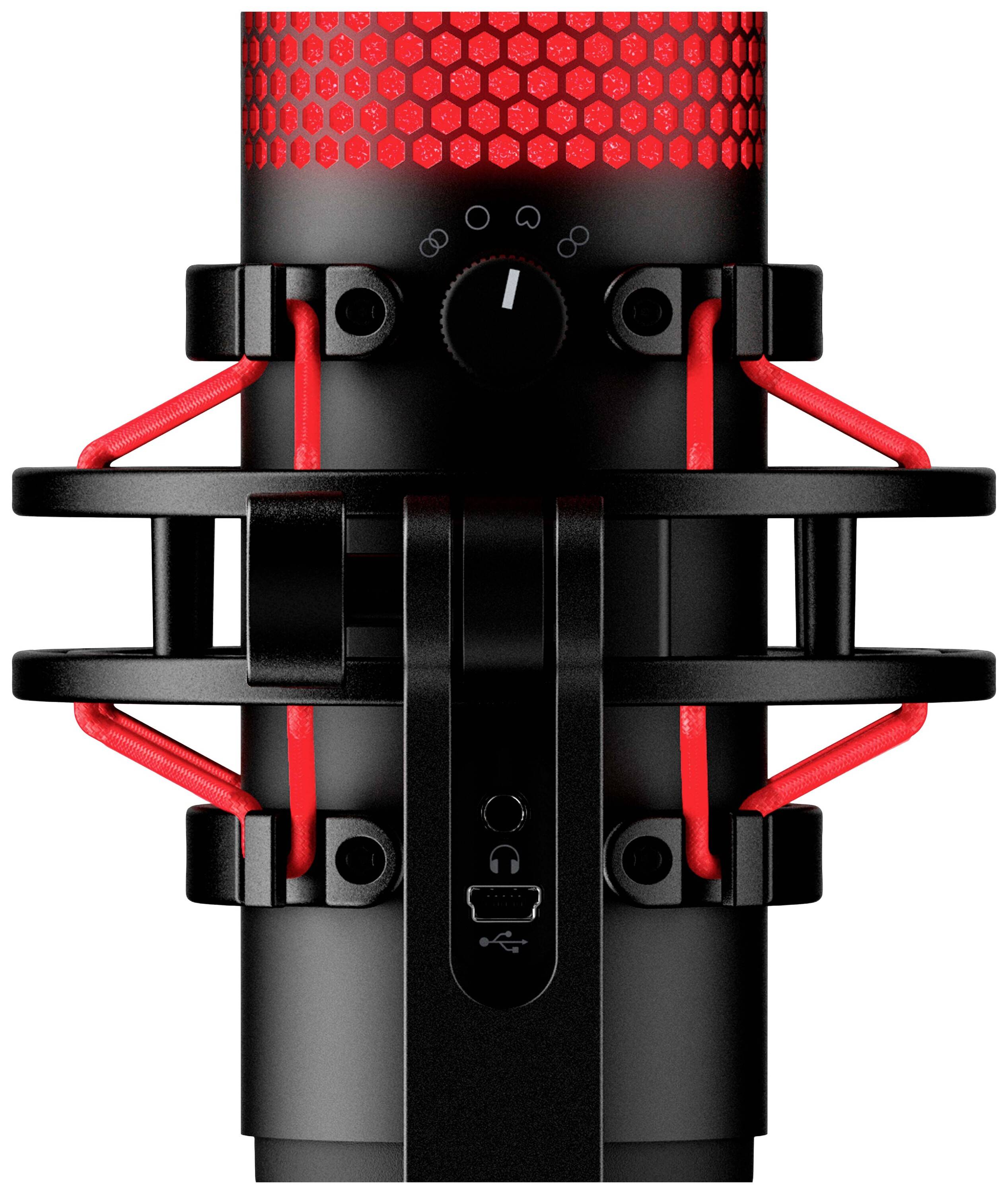 HyperX QuadCast Stand PC microphone Transfer type (details):Corded Stand USB, Microphone (3.5 mm jack) Corded Black/red