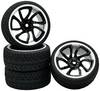 Reely 1:10 Road version, Sports car Complete wheels Speed TR Black-white 4 pc(s)