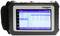 Portable analysis device with a screen that displays voltage and resistance values along with diagrams. Brand 'Megger'.