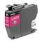 Magenta printer cartridge LC422M from Brother, suitable for specific Brother printer models, shows the logo and product number.