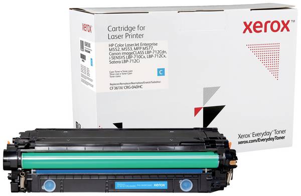 Xerox Toner replaced Canon, HP 508X (CF361X/ CRG-040HC) Compatible Cyan 9500 Sides Everyday 006R03680
