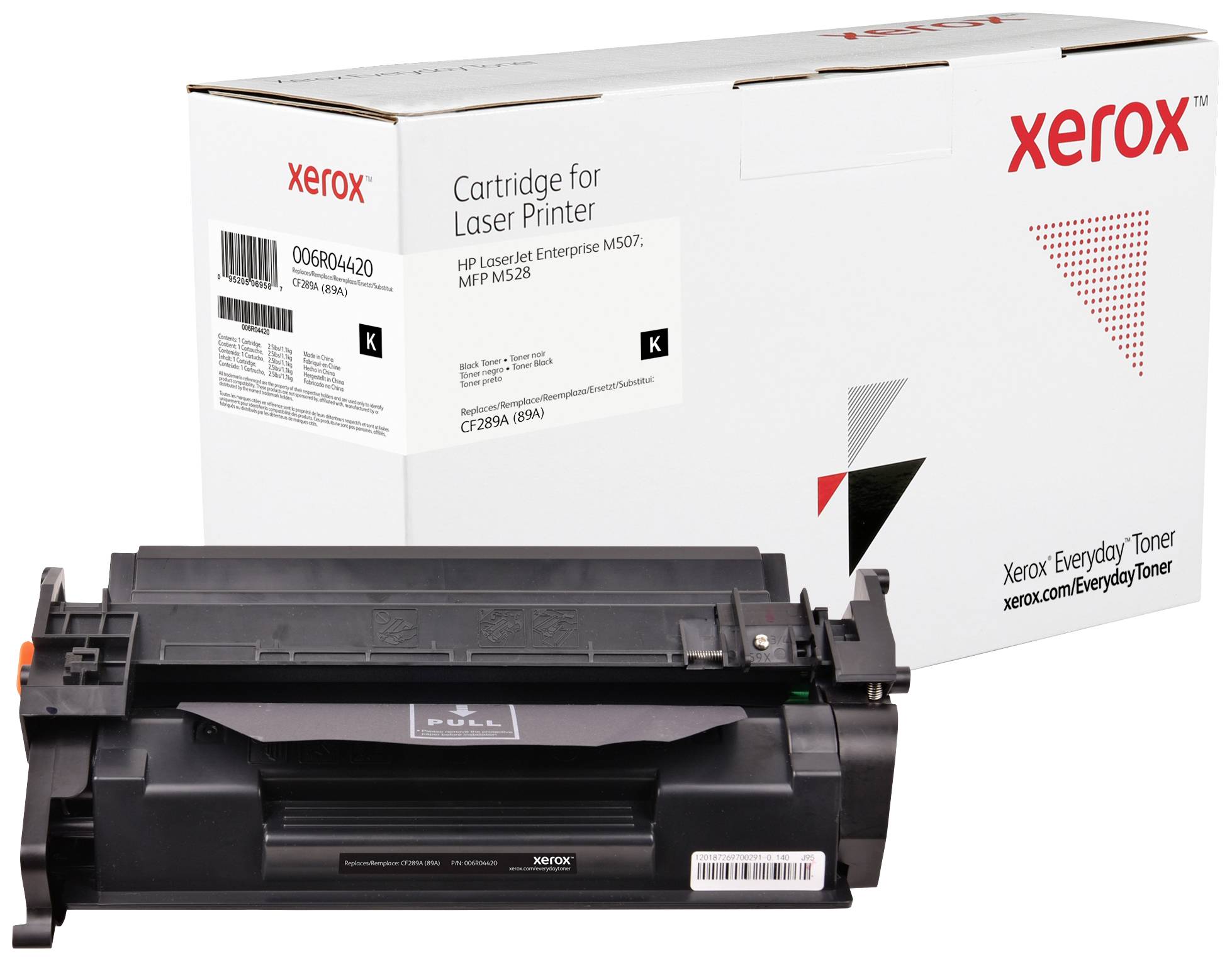 Xerox laser printer cartridge, model '006R04020', in its original packaging. Suitable for HP LaserJet Enterprise models.