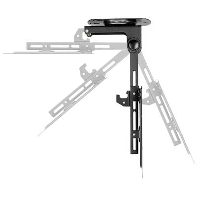 Adjustable metal bracket with various tilt angles, designed for mounting technical equipment or displays.