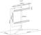 'Technical drawing of a monitor stand with dimensions: Height 765mm, Width 970mm, adjustable mounting brackets, tilt ±70°.'