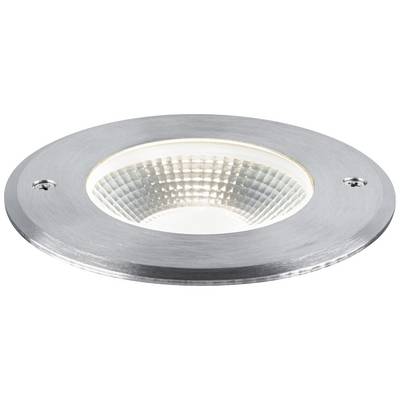 A round, silver recessed spotlight with a ridged reflector surface, suitable for ceiling or wall mounting in interior spaces.