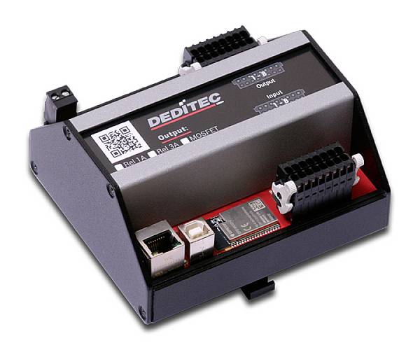 Deditec BSW-O8-R8 BS-WEU-O8-R8 BS module Wi-Fi, Ethernet, USB No. of digital outputs: 8 No. of digital inputs: 8