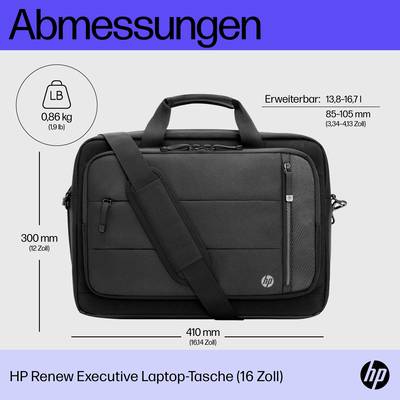 HP Laptop bag Renew Executive 16-inch Laptop Bag Suitable for up to: 40,6 cm (16") Black