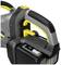A cordless power tool with an ergonomic handle and yellow control elements; the '18 V' label on the battery is visible.