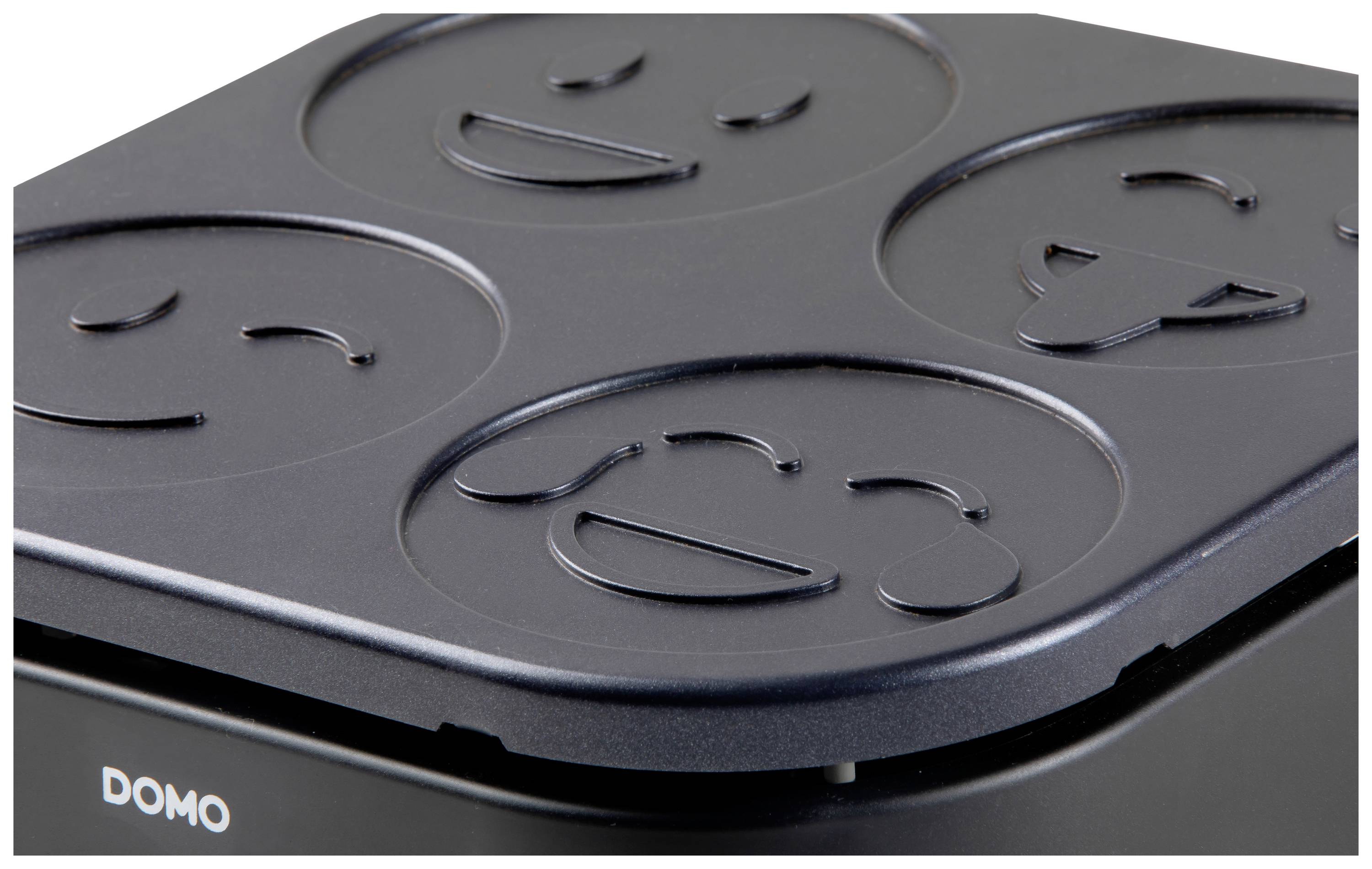 DOMO PANCAKE MAKER EMOJI Pancake maker Nonstick coating Black