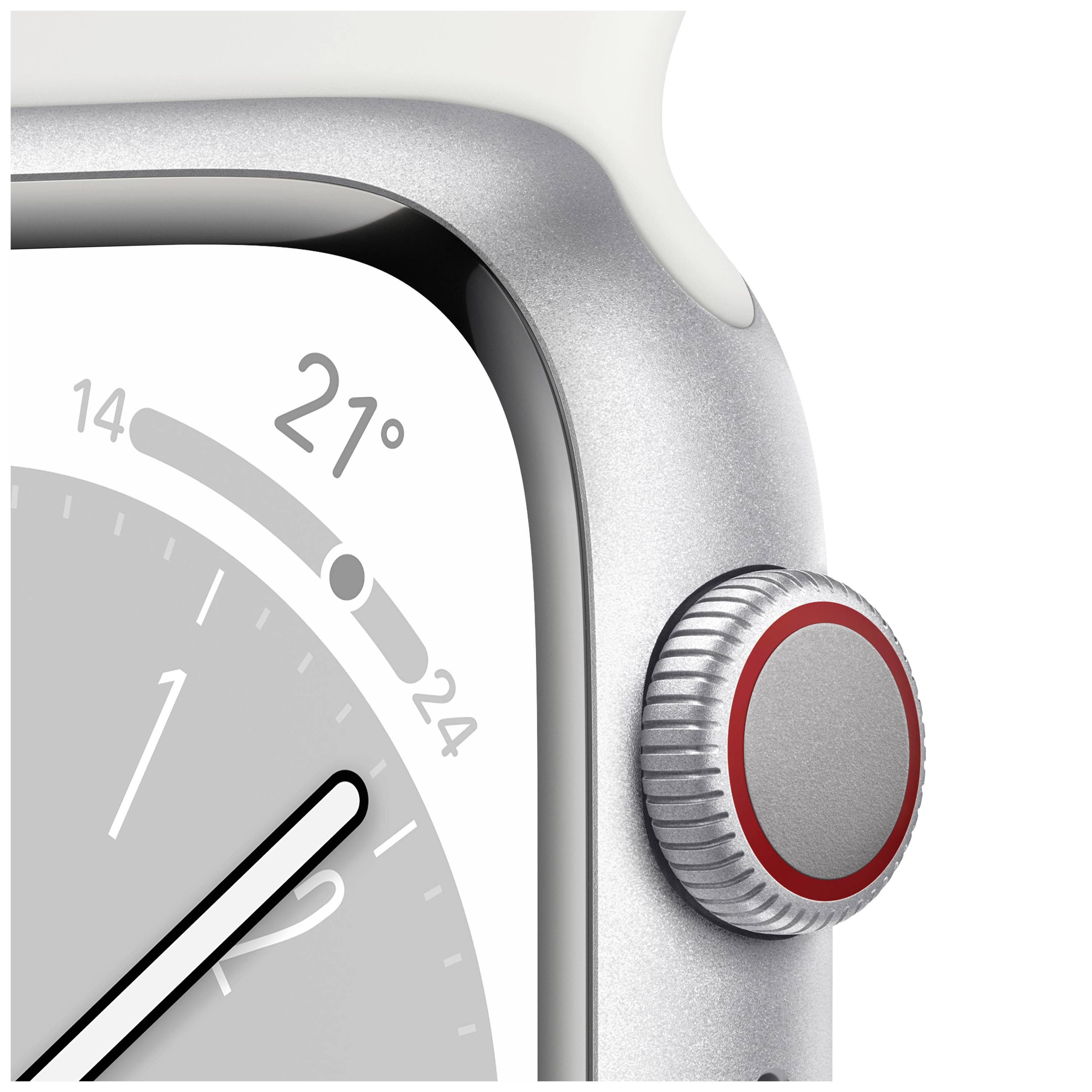 Apple Watch Series 8 GPS + Cellular 45 mm Aluminium Silver Sports