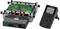 'JBC' Printed Circuit Board and Control Unit. Circuit board with electronic circuits mounted on a holder, positioned next to a black control unit featuring a display and buttons.