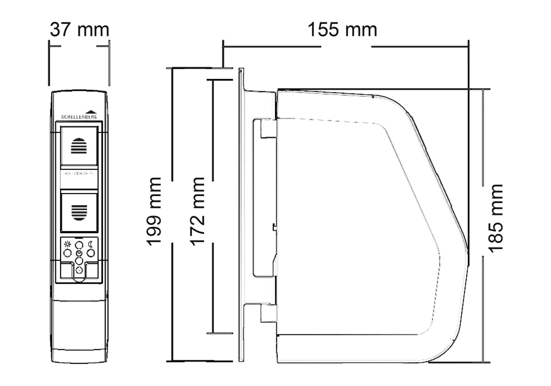 Schellenberg 22575 RD75 STANDARD Electric belt winder 14 mm Tensile force (max.) 30 kg Structure-5