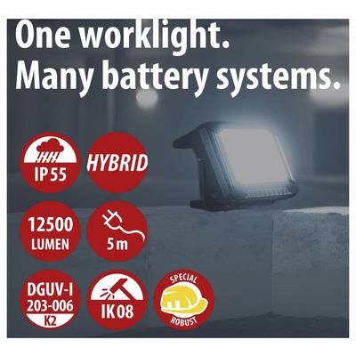 Brennenstuhl Multiple battery 10050 MH Cordless industrial light EEC E (A - G) 100 W 12500 lm Daylight white 1173700001-1