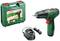 Cordless drill set comprising a drill driver, charger and green case. 'Bosch EasyDrill 1200' is printed on the product.