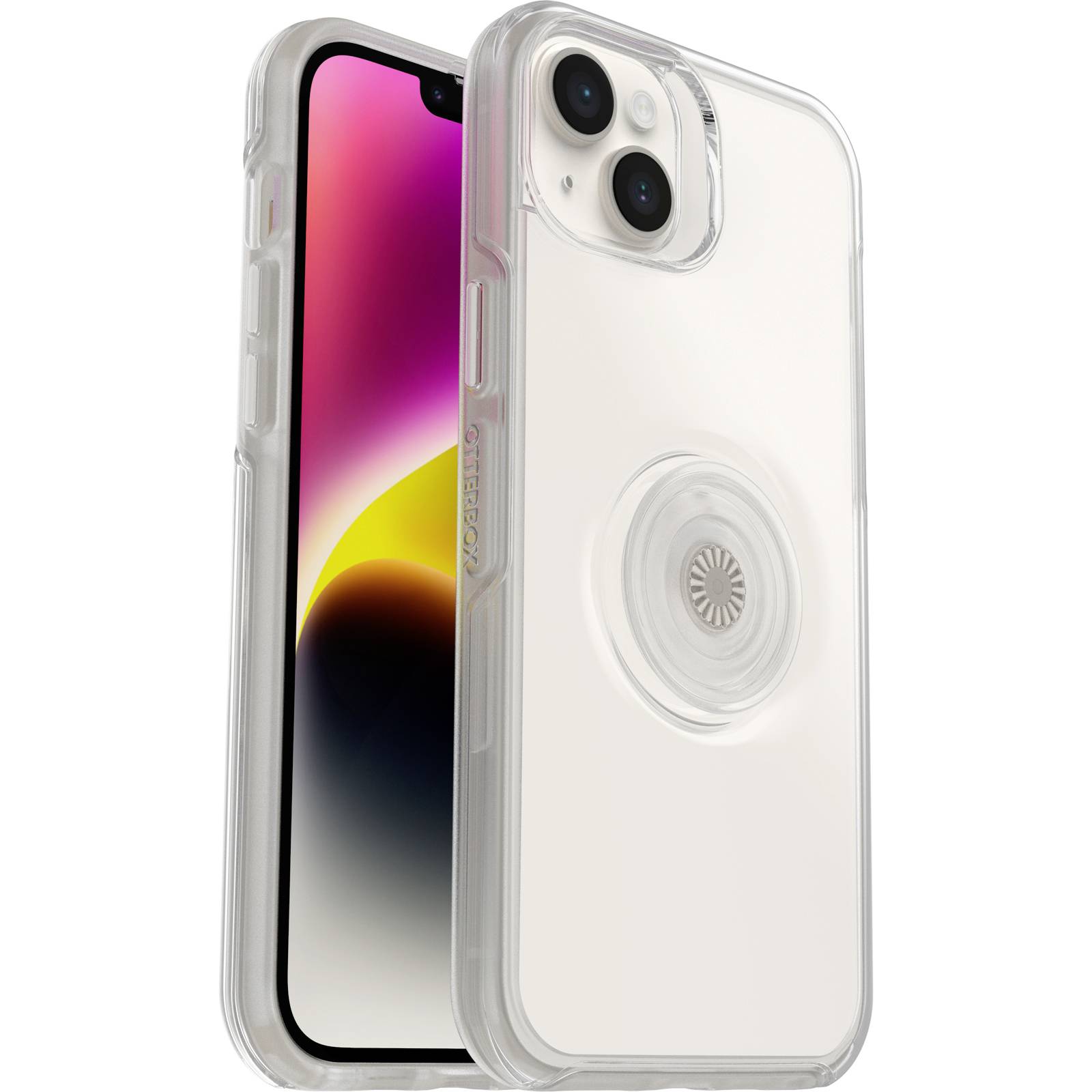 Otterbox +Pop Symmetry Clear Back cover Apple iPhone 14 Plus Transparent MagSafe compatibility, Shockproof 77-88778-11
