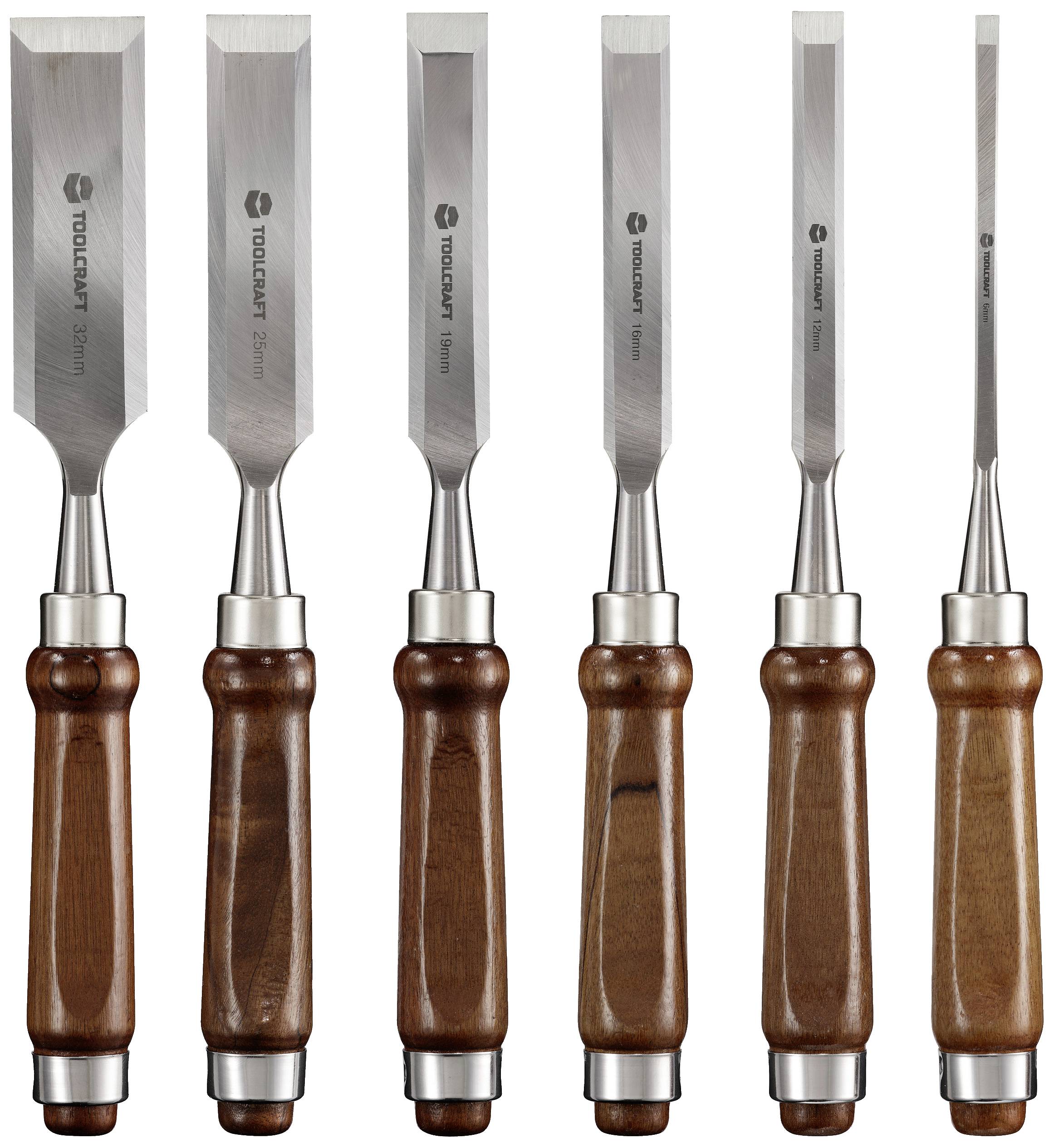 TOOLCRAFT TO-7873785 Wooden chisel, 6 pcs