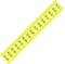 Yellow builder's angle with black scale from 5 to 15, used for marking and measuring in construction projects.