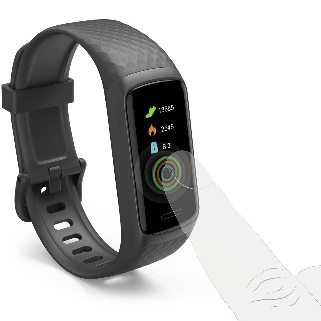 Buy Hama Fit Track 3910 Fitness tracker Black Conrad Electronic