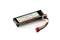 A rectangular, rechargeable battery labelled '1500mAh 7.4V' with red and black connection cables.