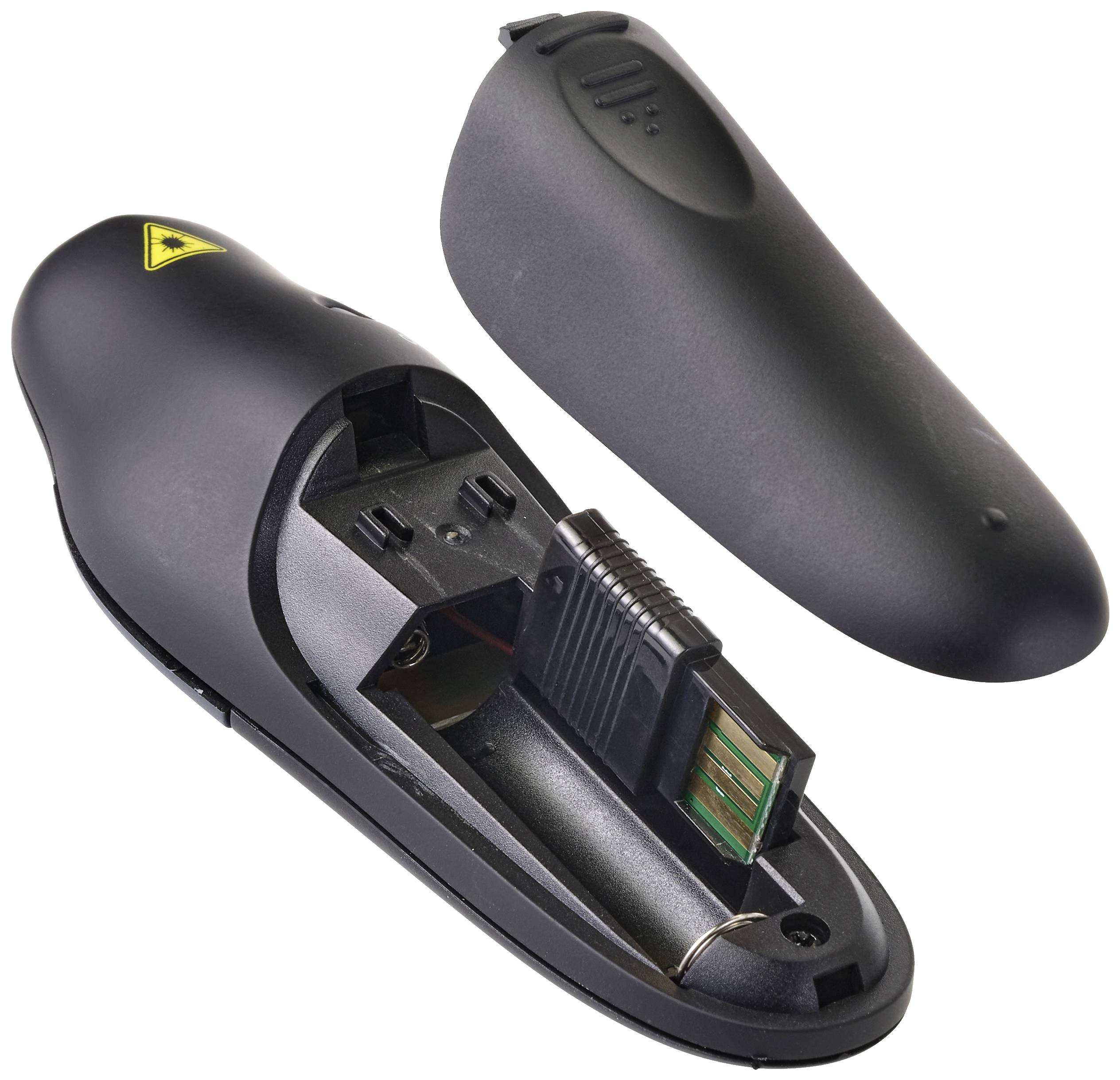 An opened black electrical device with a visible circuit board and contacts, likely a battery compartment or charger.